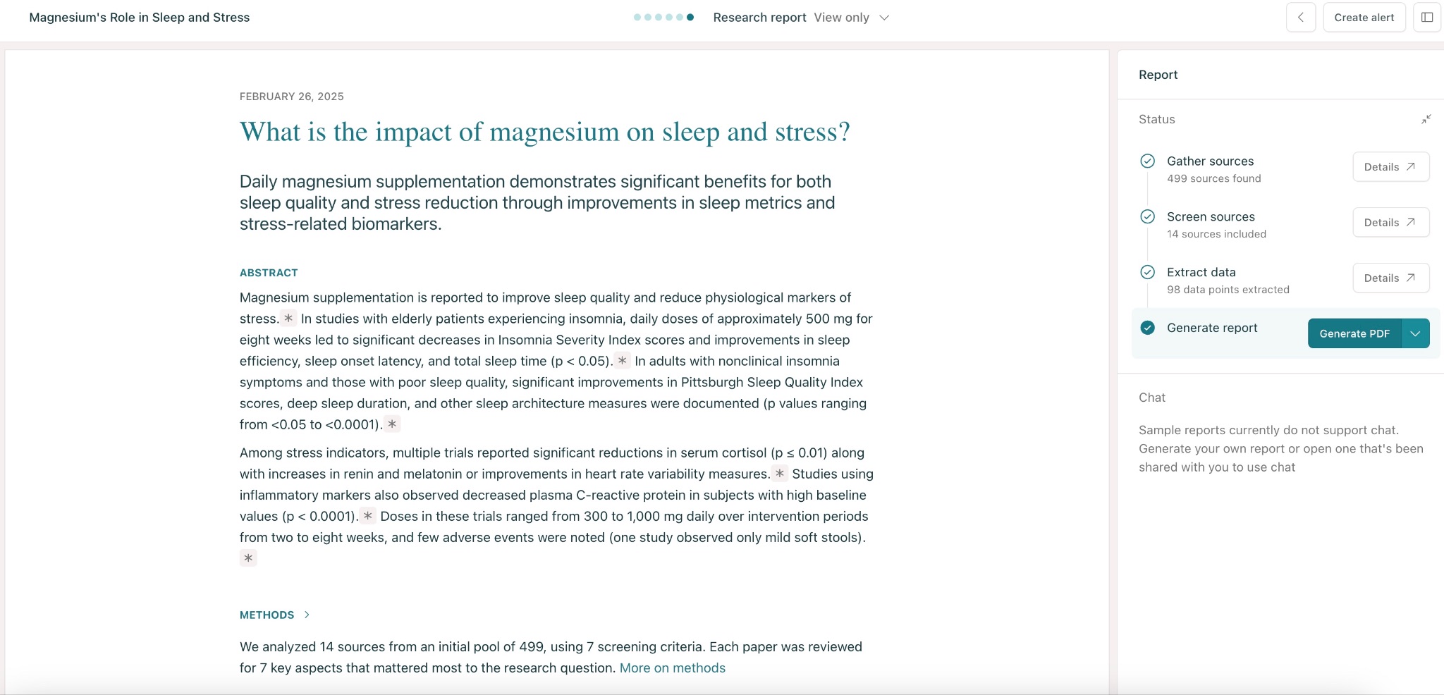 Elicit AI Tool Interface