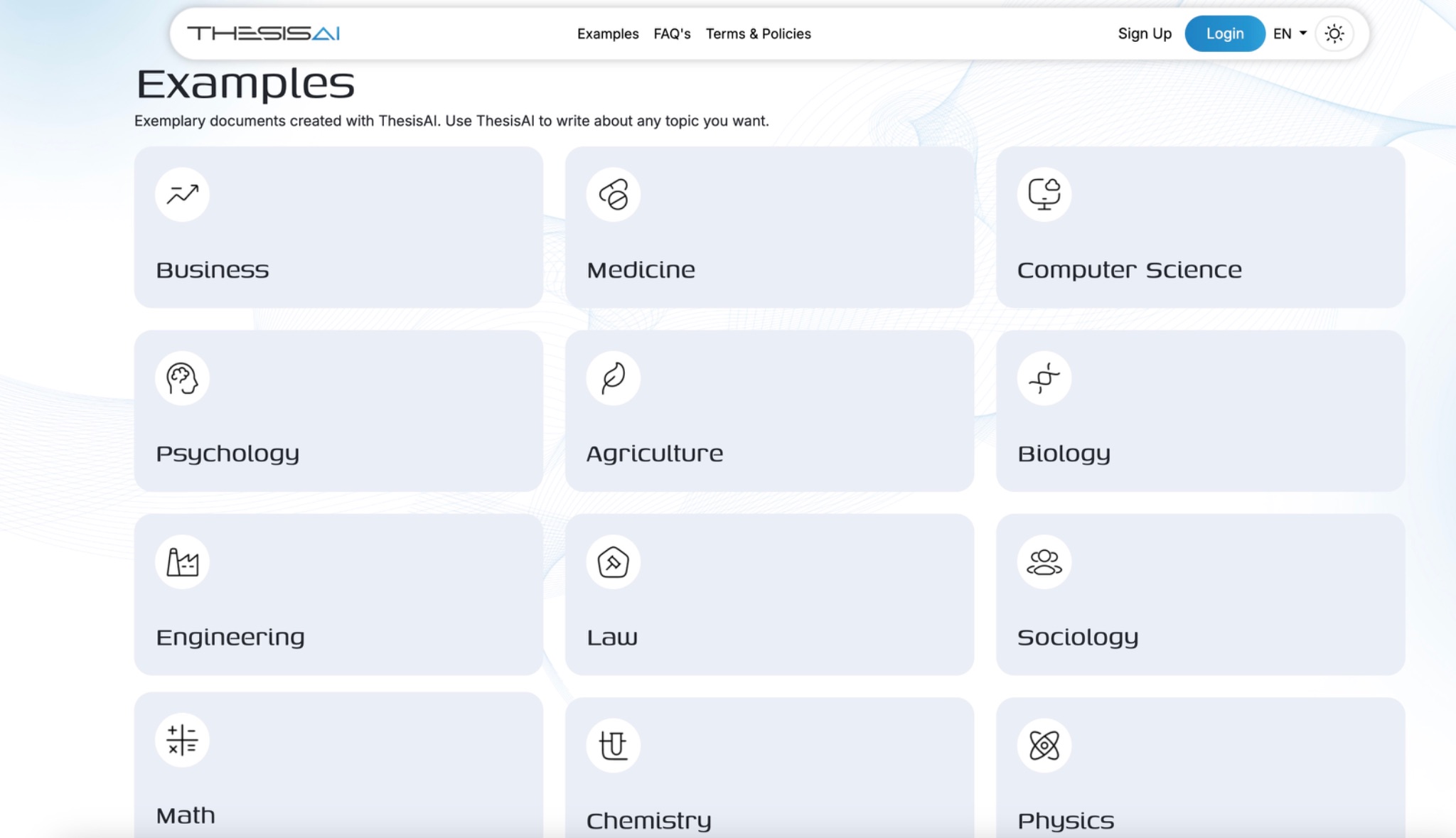 ThesisAI Tool Interface