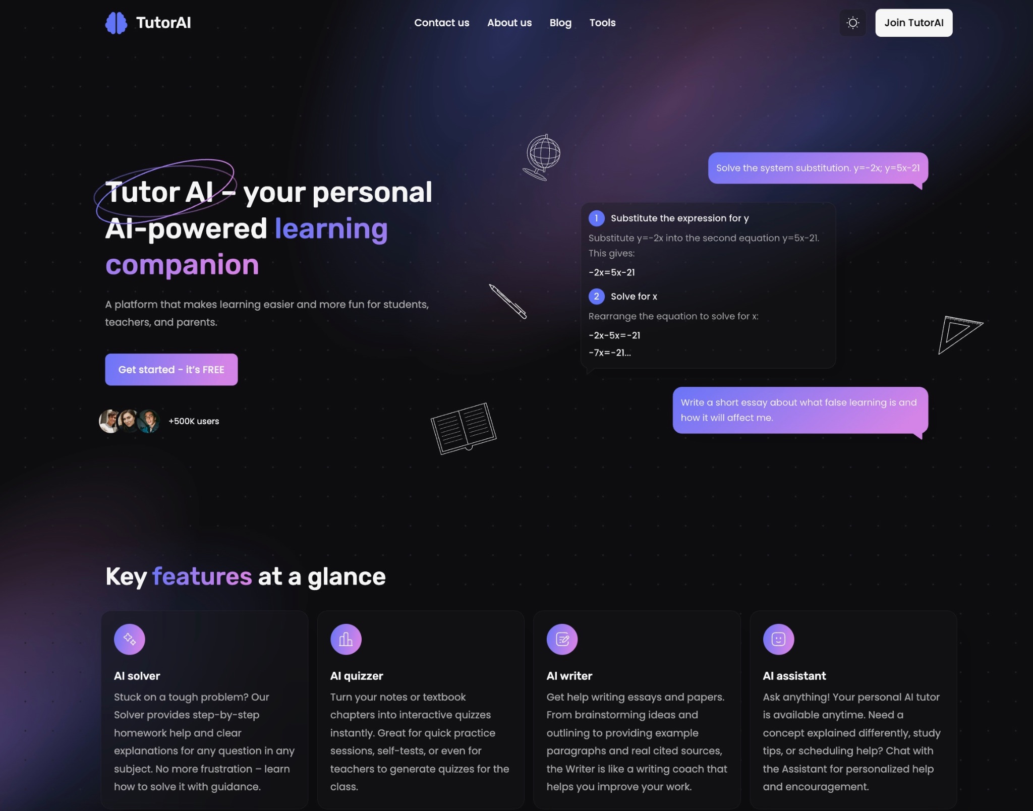 TutorAI Tool Interface